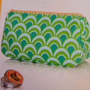 New Burt's Bee Plus Canvas Cosmetic Bag